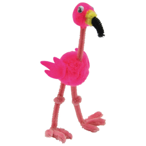 Pom Pon Animal Kit, Flamingos, 2" x 2.75" x 5.25", 4 Flamingos Per Kit, 6 Kits