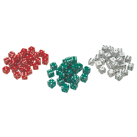 Dot Dice - Red/Green/White - 36 Per Pack, 3 Packs