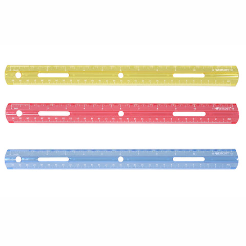 Plastic Ruler, 12", Pack of 36