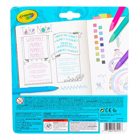 Take Note! Washable Gel Pens, 14 Per Pack, 2 Packs