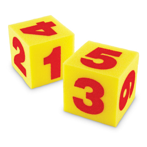 Giant Soft Numeral Cubes, 2 Per Pack, 3 Packs