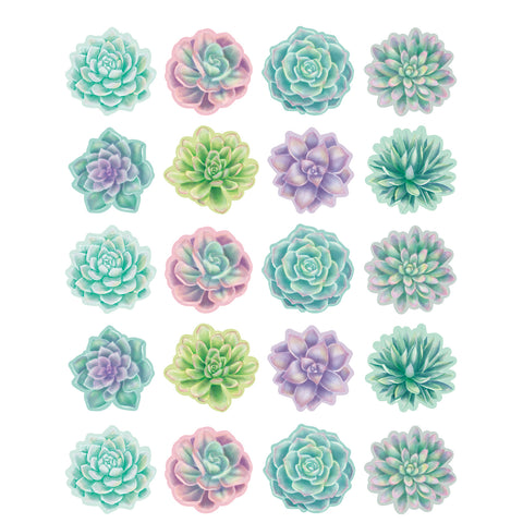 Rustic Bloom Succulents Stickers, 120 Per Pack, 12 Packs