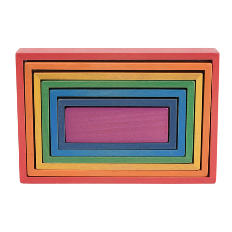 Wooden Rainbow Architect Rectangles - Set of 7