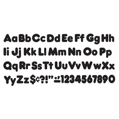 Black 4-Inch Casual Uppercase/Lowercase Combo Pack Ready Letters®, 182 Per Pack, 3 Packs