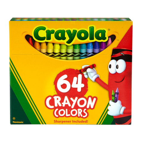 Crayons, Regular Size, 64 Per Box, 3 Boxes