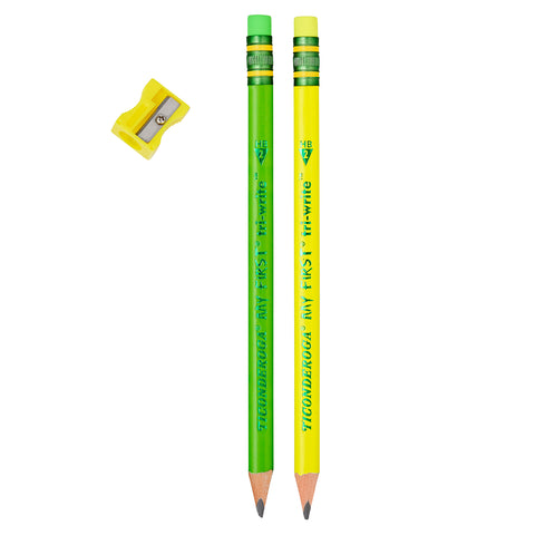 My First® Tri-Write™ Wood-Cased Pencils, Neon Assorted, 2 Per Pack, 12 Packs