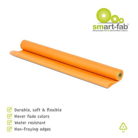 Art & Decoration Fabric Roll, 24" x 18', Orange, 3 Rolls