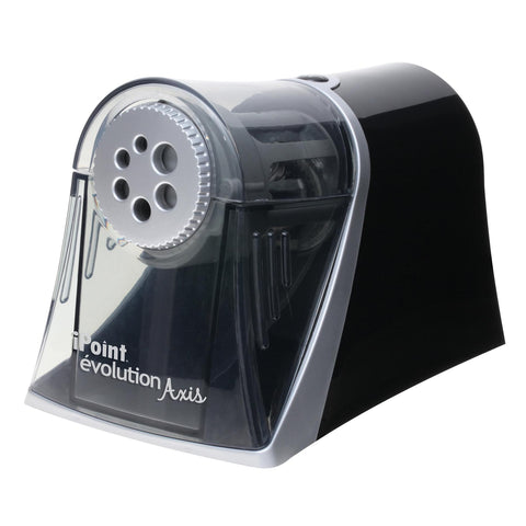 iPoint Evolution Axis Heavy Duty Electric Pencil Sharpener, Black/Silver