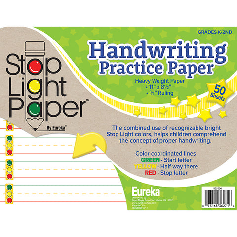 Stop Light Paper Practice Paper Notepad, 50 Sheets, Pack of 6