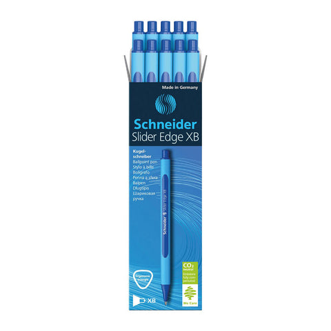 Slider Edge XB Ballpoint Pen, Viscoglide Ink, 1.4 mm, Blue, Pack of 10