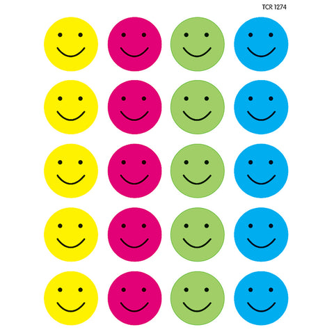 Happy Faces Stickers, 120 Per Pack, 12 Packs