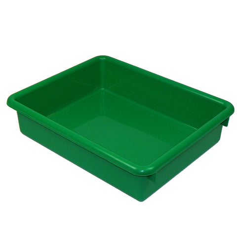 Stowaway® 3" Letter Tray no Lid, Green, Pack of 3