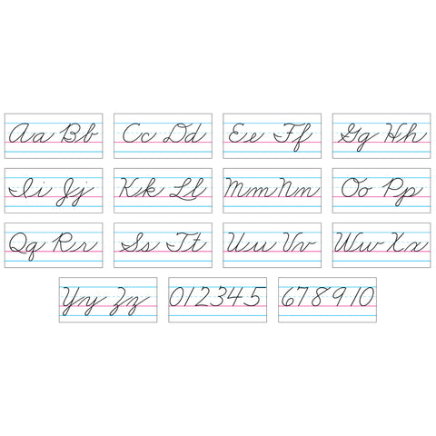 Basic Alphabet Zaner-Bloser Cursive Bulletin Board Set