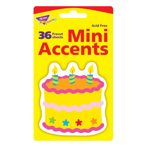 Birthday Cake Mini Accents, 36 Per Pack, 6 Packs