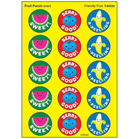 Friendly Fruit/Fruit Punch Stinky Stickers®, 60 Per Pack, 6 Packs