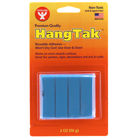 HangTak™ Reusable Adhesive, Blue, 2 oz. Per Pack, 12 Packs