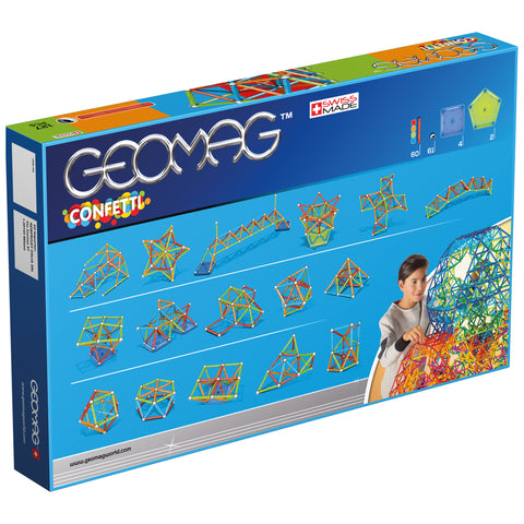 Geomag™ Confetti, Magnetic Rod and Ball Building Set, 127 Pieces