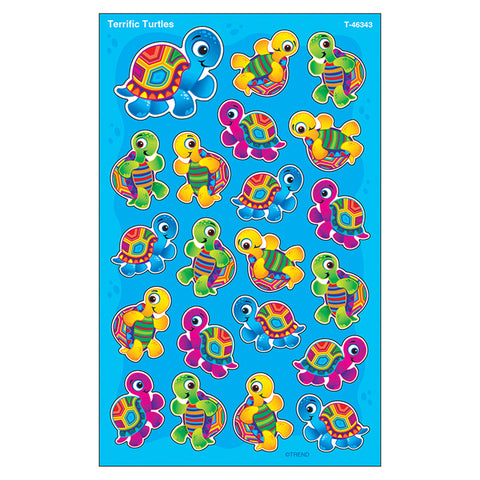 Terrific Turtles superShapes Stickers-Large, 168 Per Pack, 6 Packs