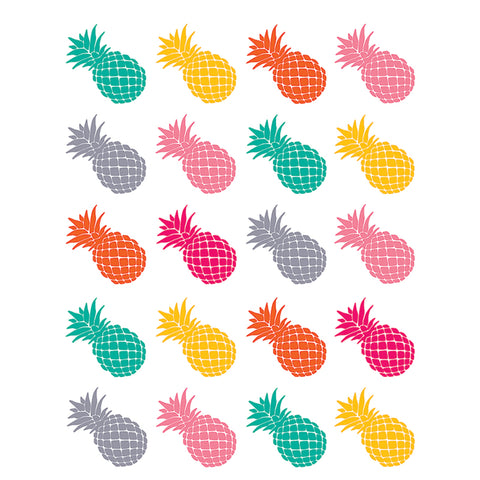 Tropical Punch Pineapples Stickers, 120 Per Pack, 12 Packs