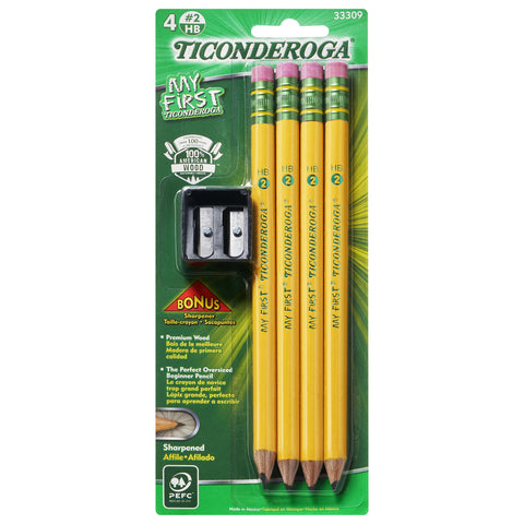 My First Pencils, Sharpened, 4 Per Pack, 6 Packs