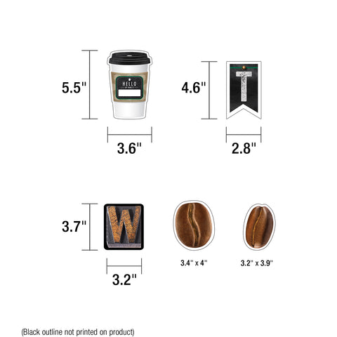 Industrial Cafe This Brew Is the Perfect Blend Bulletin Board Set, 73 Pieces