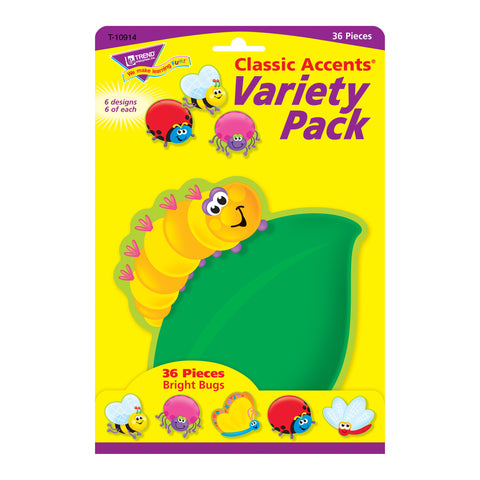 Bright Bugs Classic Accents® Variety Pack, 36 Per Pack, 3 Packs