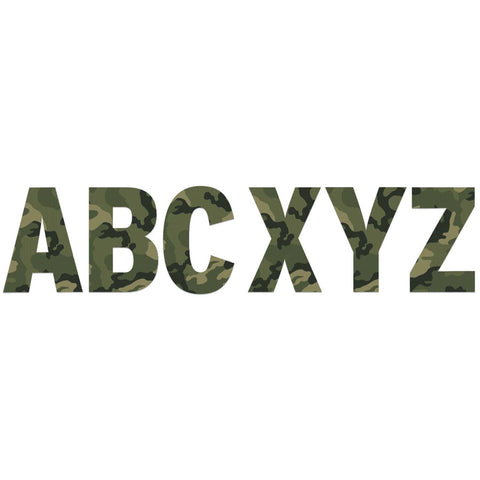 Classic Camo 7" Deco Letters, 129 Per Pack, 3 Packs