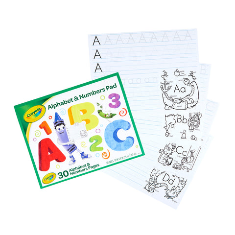 Alphabet & Numbers Pad, Pack of 12