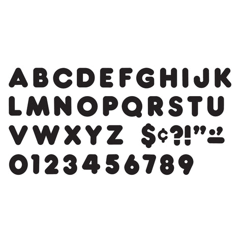 Black 4" Casual Uppercase Ready Letters®, 6 Packs