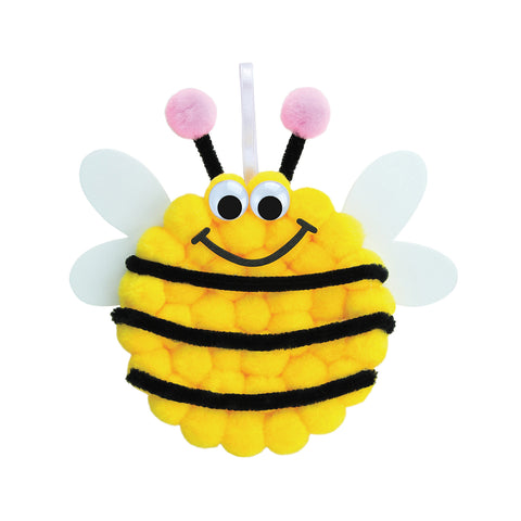 Pom Pon Animal Plate Kit, Bee, 9" x 8.5" x 1", 6 Kits