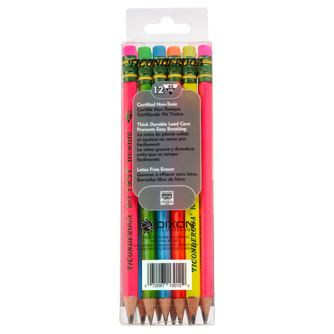 My First® Tri-Write™ Wood-Cased Pencils, Neon Assorted, 12 Per Pack, 2 Packs