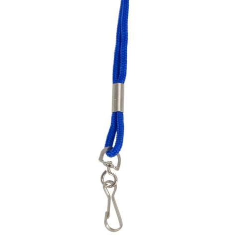 Standard Lanyard Hook Rope Style, Blue, Pack of 24