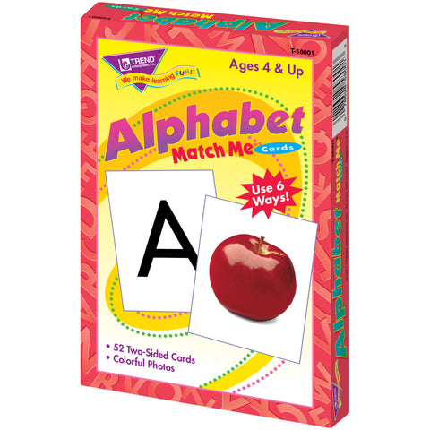 Alphabet Match Me® Cards, 52 Cards Per Set, 6 Sets