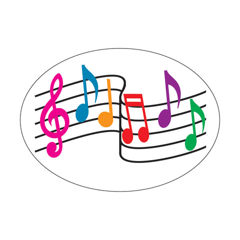 Magnetic Whiteboard Eraser, Music Notes, Pack of 6