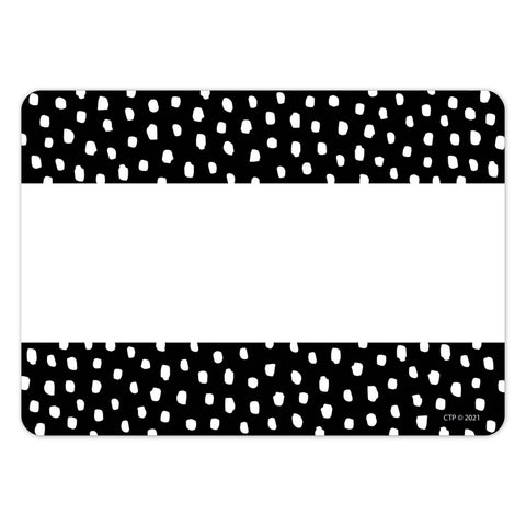 Messy Dots on Black Labels, 3-1/2" x 2-1/2", 36 Per Pack, 6 Packs