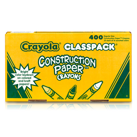 Construction Paper™ Crayon Classpack®, Regular Size, 16 Colors, 400 Count