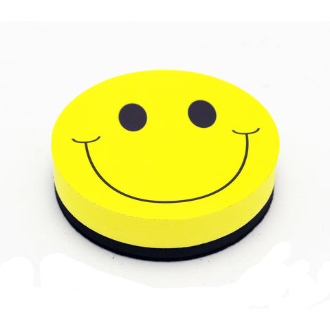 Magnetic Whiteboard Eraser, Smile Face, Pack of 6