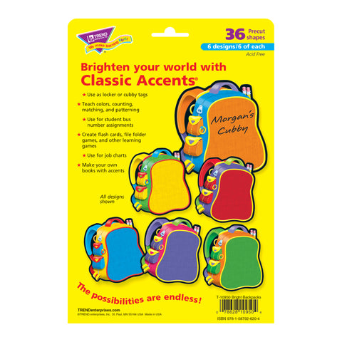 Bright Backpacks Classic Accents® Variety Pack, 36 Per Pack, 3 Packs