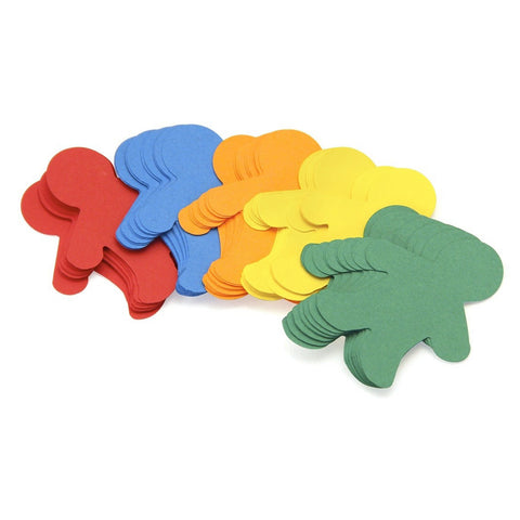 Pocket Shapes, 2" People, 100 Per Pack, 6 Packs