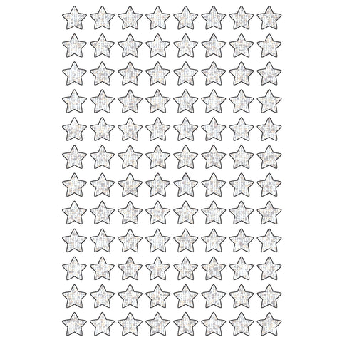 Silver Sparkle Stars superShapes Stickers-Sparkle, 400 Per Pack, 6 Packs