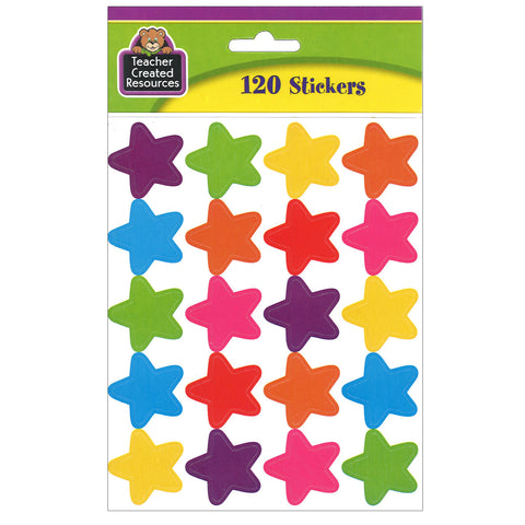 Bright Stars Stickers (die cut star shape), 120 Per Pack, 12 Packs