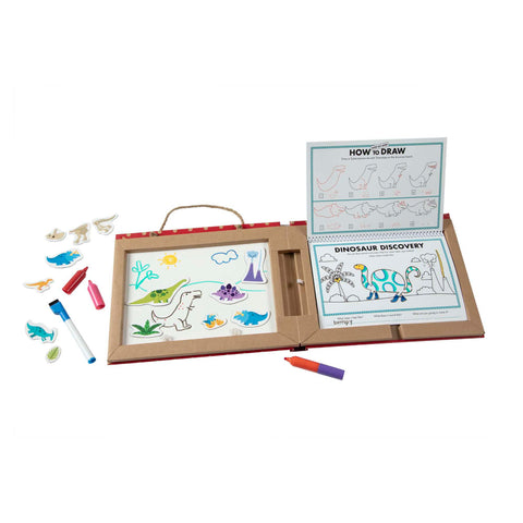 Natural Play: Play, Draw, Create Reusable Drawing & Magnet Kit - Dinosaurs