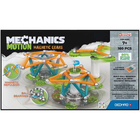 Mechanics Magnetic Gears Recycled, 160 Pieces