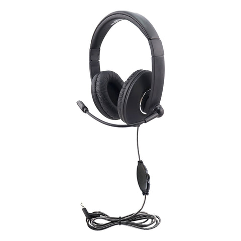 WorkSmart Personal Headset - USB with Steel-Reinforced Gooseneck Microphone, Leatherette Ear Cushions