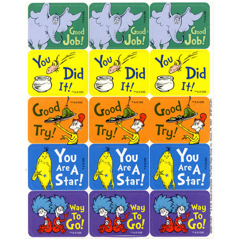 Dr. Seuss™ Success Stickers, 120 Per Pack, 12 Packs