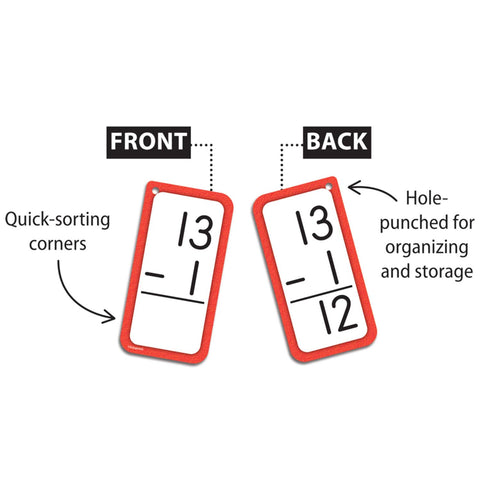 Subtraction Flash Cards - All Facts 0-12