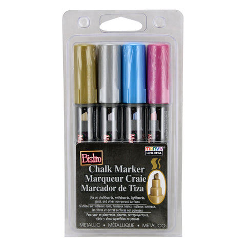 Bistro Chalk Markers, Chisel, Fine & Broad Tip, 13 Color Set