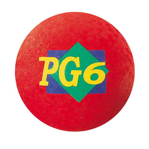 Playground Ball, 6-Inch, Red, Pack of 3