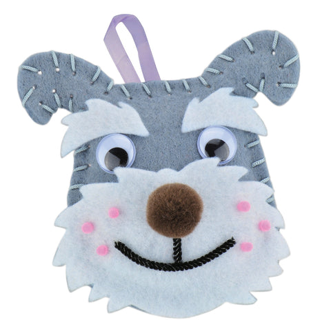 Felt Sewing Dog Kit, Schnauzer, 4.25" x 6.5" x 1", 6 Kits