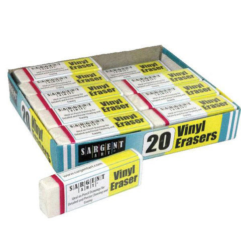 Vinyl Erasers Class Pack, 20 Per Pack, 6 Packs